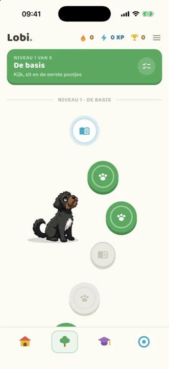 Het trucjespad in de Lobi-app